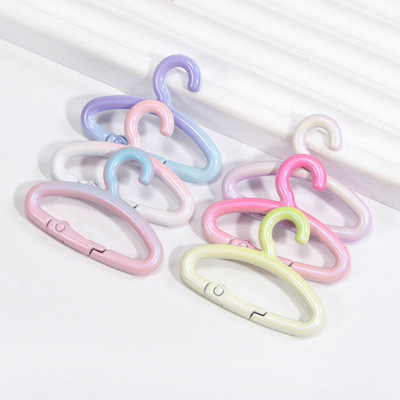 Colorful Hanger Spring Clips DIY Jewelry Accessories Open Ring Connectors Keychains Backpack Hooks Wholesale
