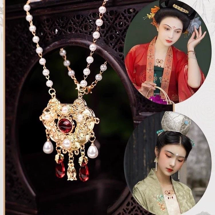 Hanfu Ping-Lock Аксессуары юбка с конским лицом Новый китайский национальный стиль cheongsam Ceongsam Древнее ожерелье