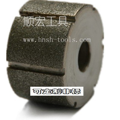 鼓盘式刹车皮平面磨内弧去皮砂轮 圆柱修整轮电镀金刚石修整滚轮