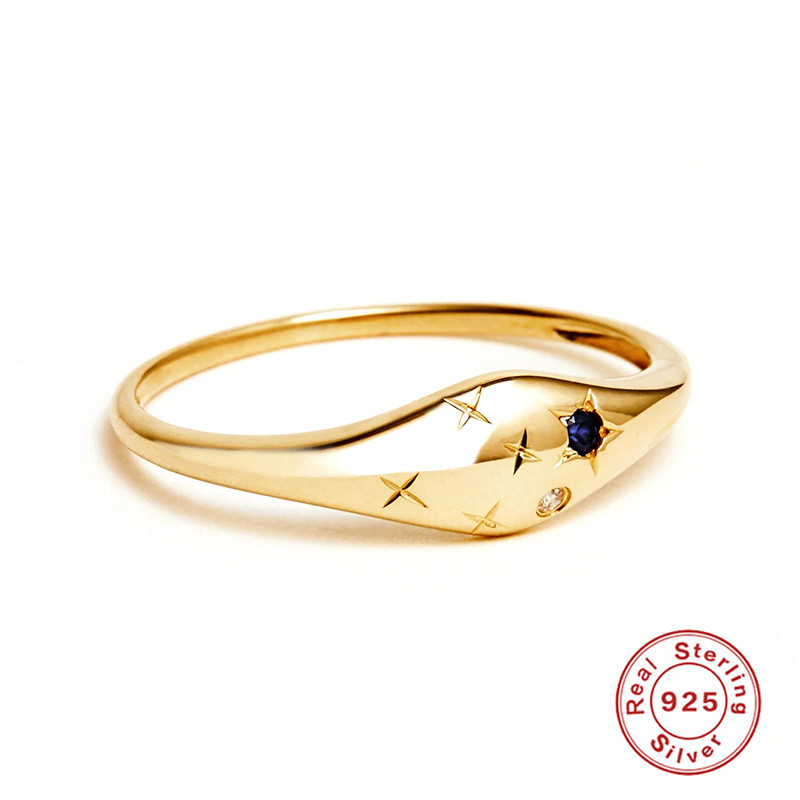 Women'S Gender 925 Sterling Silver Zircon Constellation Rings