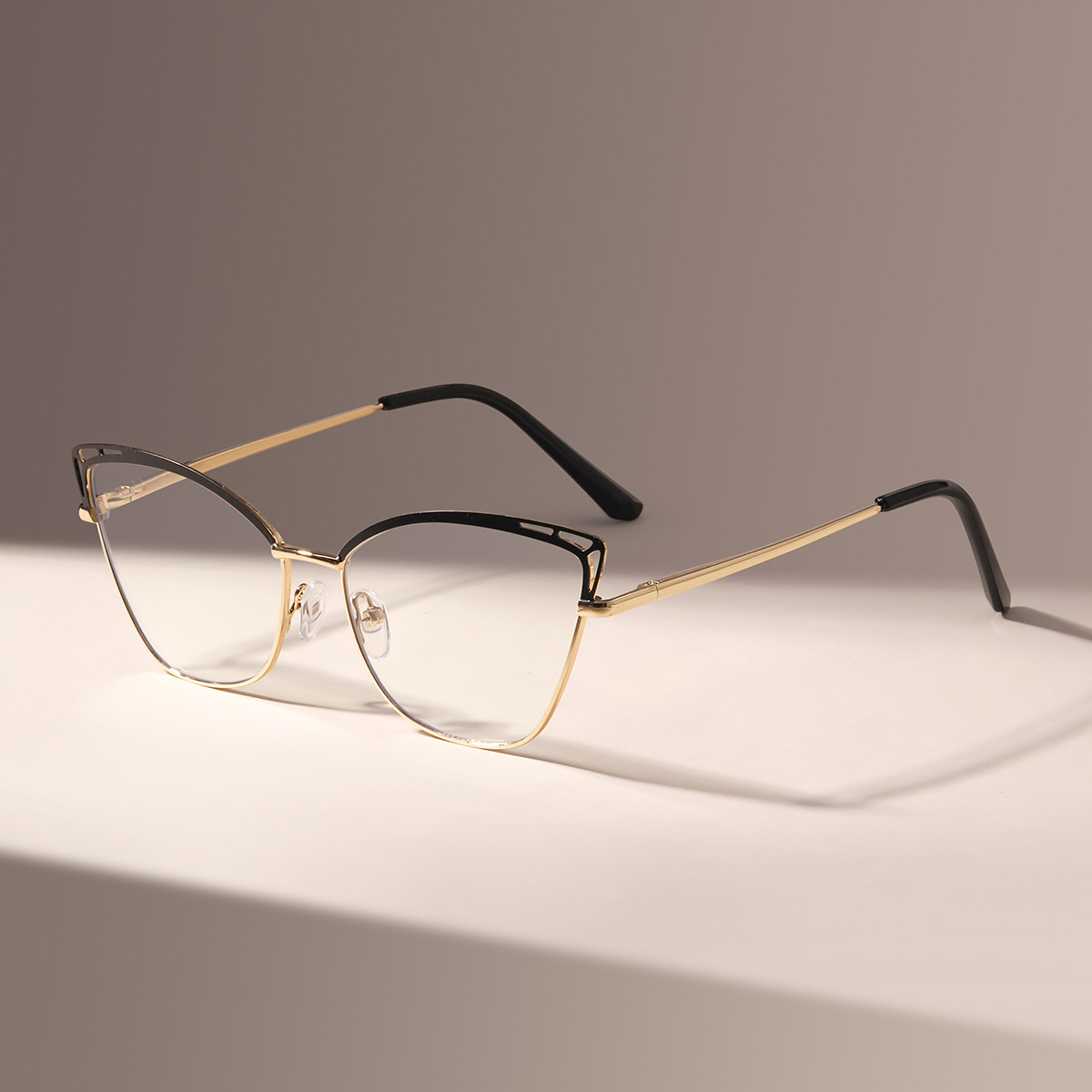 Ojo de gato de metal gafas de Marco fino 2022 nuevas gafas marco de la moda de las mujeres Anti-Luz Azul puede coincidir con la miopía 7562