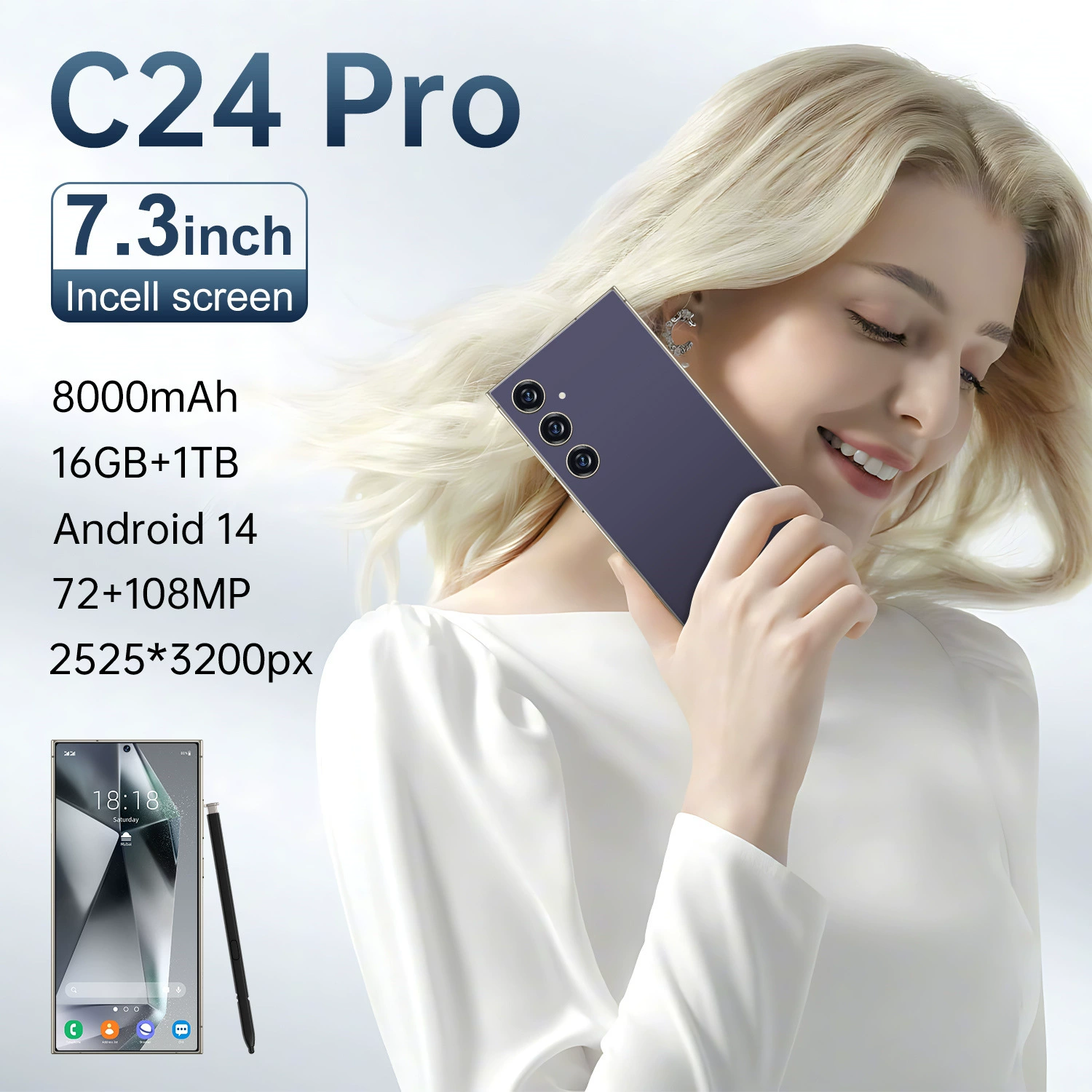 Умный мобильный телефон, (кросс-бордерная торговля), 5G, C24, Android, Aliexpress