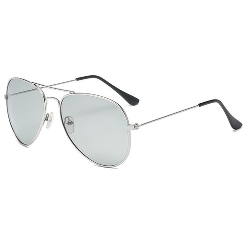 2024 New Color-Changing Polarized Sunglasses Retro Pilot Frogskins Driving Fishing Glasses 3025