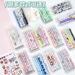 箱入り押しペン中性ペン高颜値ins小学生かわいい押し押し式弾頭黒0.5アニメ卸売り
