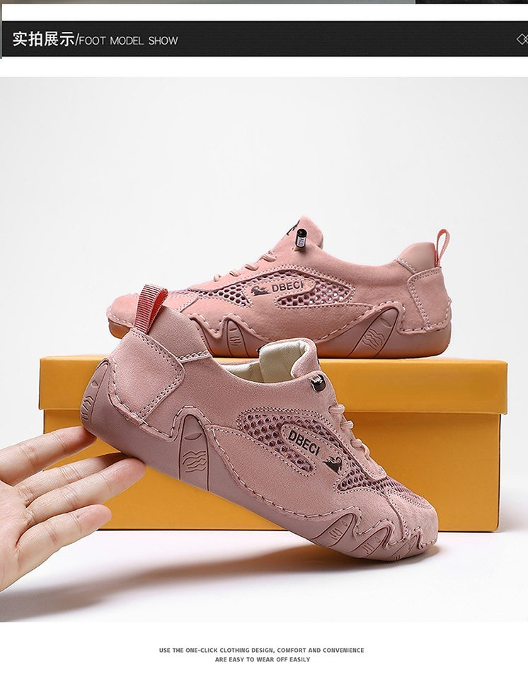 Giày thể thao unisex cỡ lớn thoáng khí lưới mùa hè, đế bằng — 661 Màu đen, 661 màu cát, 661 màu hồng, 661 màu nâu chi tiết 33