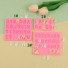 26英文大小写字母数字硅胶模具diy翻糖蛋糕巧克力装饰配件硅胶模