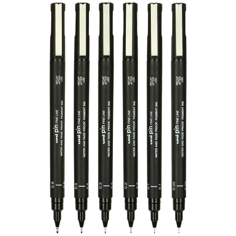 Japan's uni Mitsubishi needle-point pen PIN-200 waterproof sketching pen student set professional drawing pen