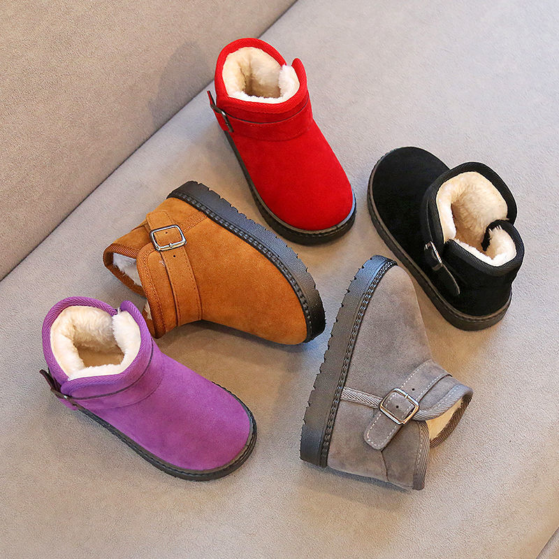 Winter children's insulated non-slip keep warm low boots