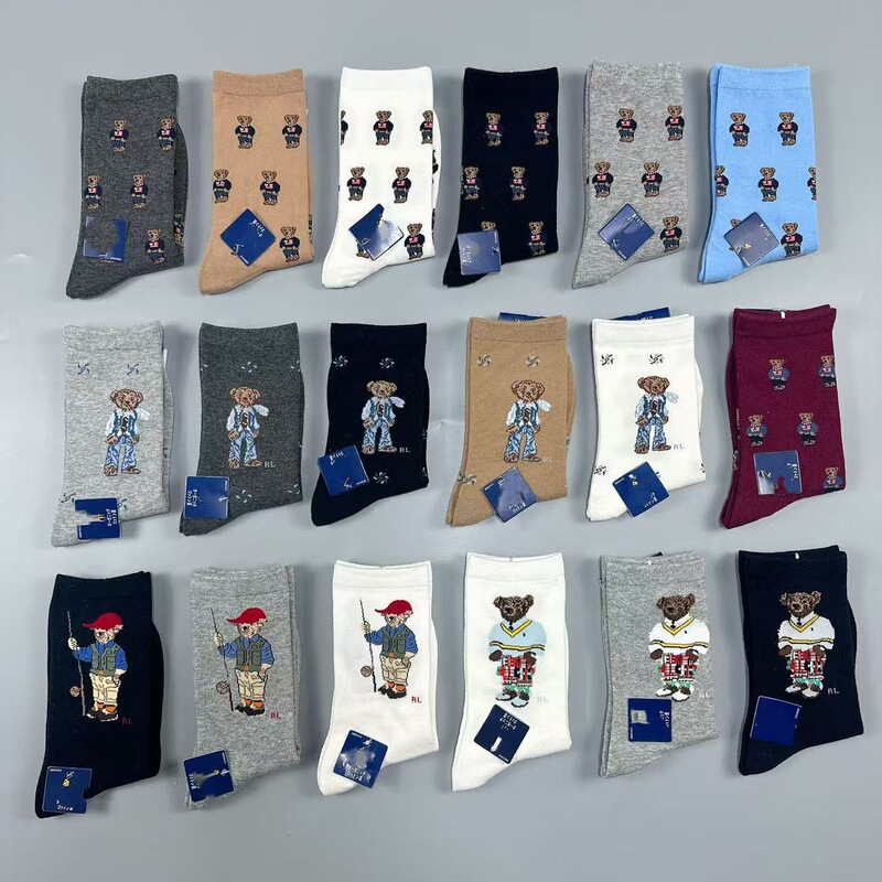 Trendy Foreign Trade Mid-Calf Women's Cotton Socks, Same Style as Po, Casual Cartoon Bear Women's Socks Wholesale Trendy Foreign Trade Mid-Calf Women's Cotton Socks, Same Style as Po, Casual Cartoon Bear Women's Socks Wholesale