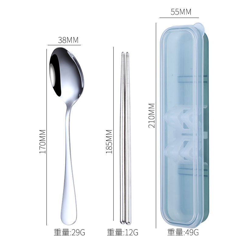 304ステンレス携帯食器学生旅行スプーン箸フォーク収納ケースセット宣伝プレゼントロゴ|undefined