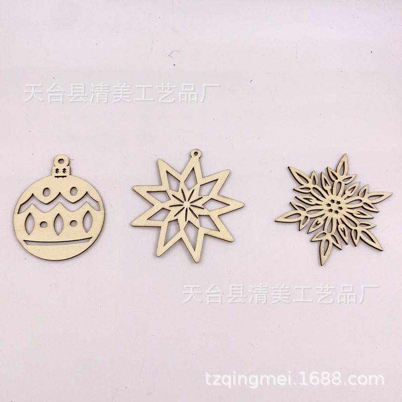 7 piezas de madera decorativas navideñas mezcladas Monopolio de Amazon Colgante de madera decorativa navideña 16 piezas en un paquete