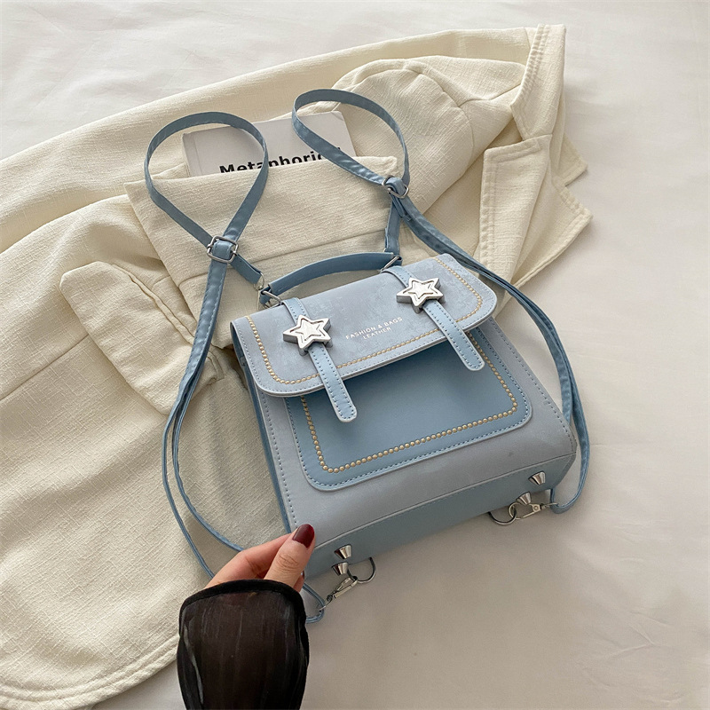 Mochila de moda casual para estudiantes universitarios, bolsos de nicho de diseño de damas, 2024 nuevo retro mochila casual
