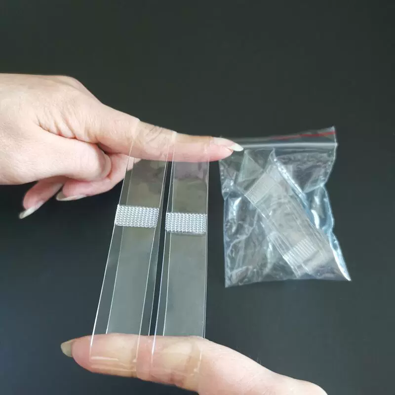 Invisible silicone elastic shoelaces, on elastic band