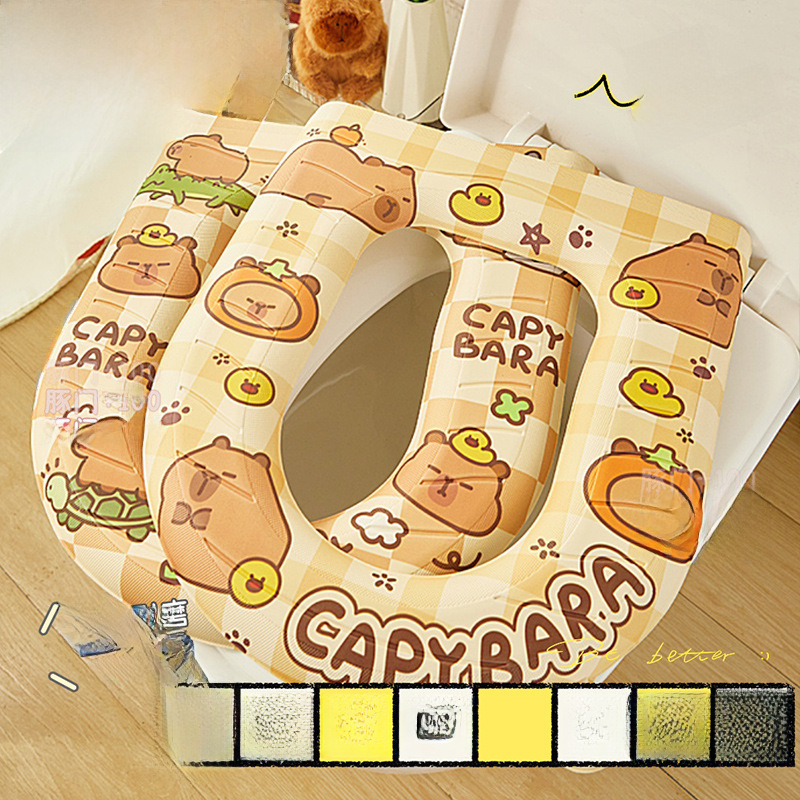 Capipala Winter Girl Home Use Adhesive Waterproof All-Season Universal Thick Large Toilet Seat Ring
