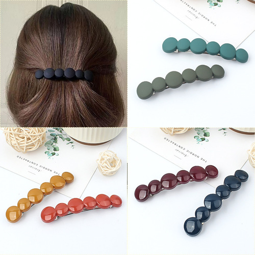 Caramel color hairpin female spring clip hairpin side clip summer simple temperament internet celebrity clip headwear