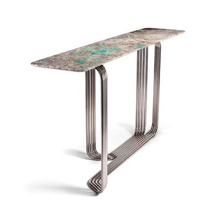 Visionnaire Italian Light Luxury Amazon Luxury Stone Entrance Living Room Wall Entry Special-shaped Curve Table