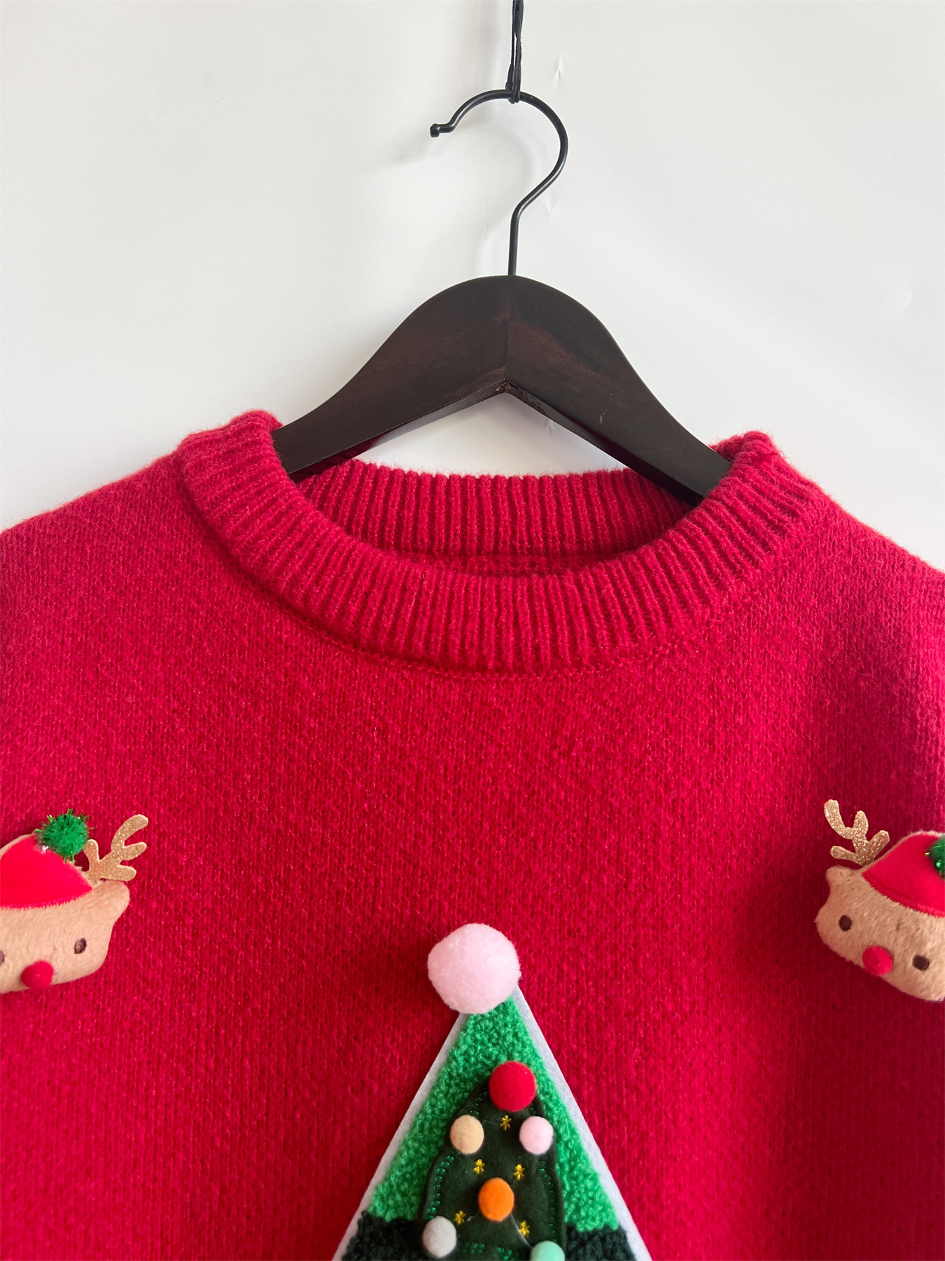 Christmas Sweater For Women Decorative Tree Knit Pullover_voghion.com