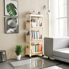 小推車置物架大開口廚房收納架家用多層零食架移動客廳儲物架批發