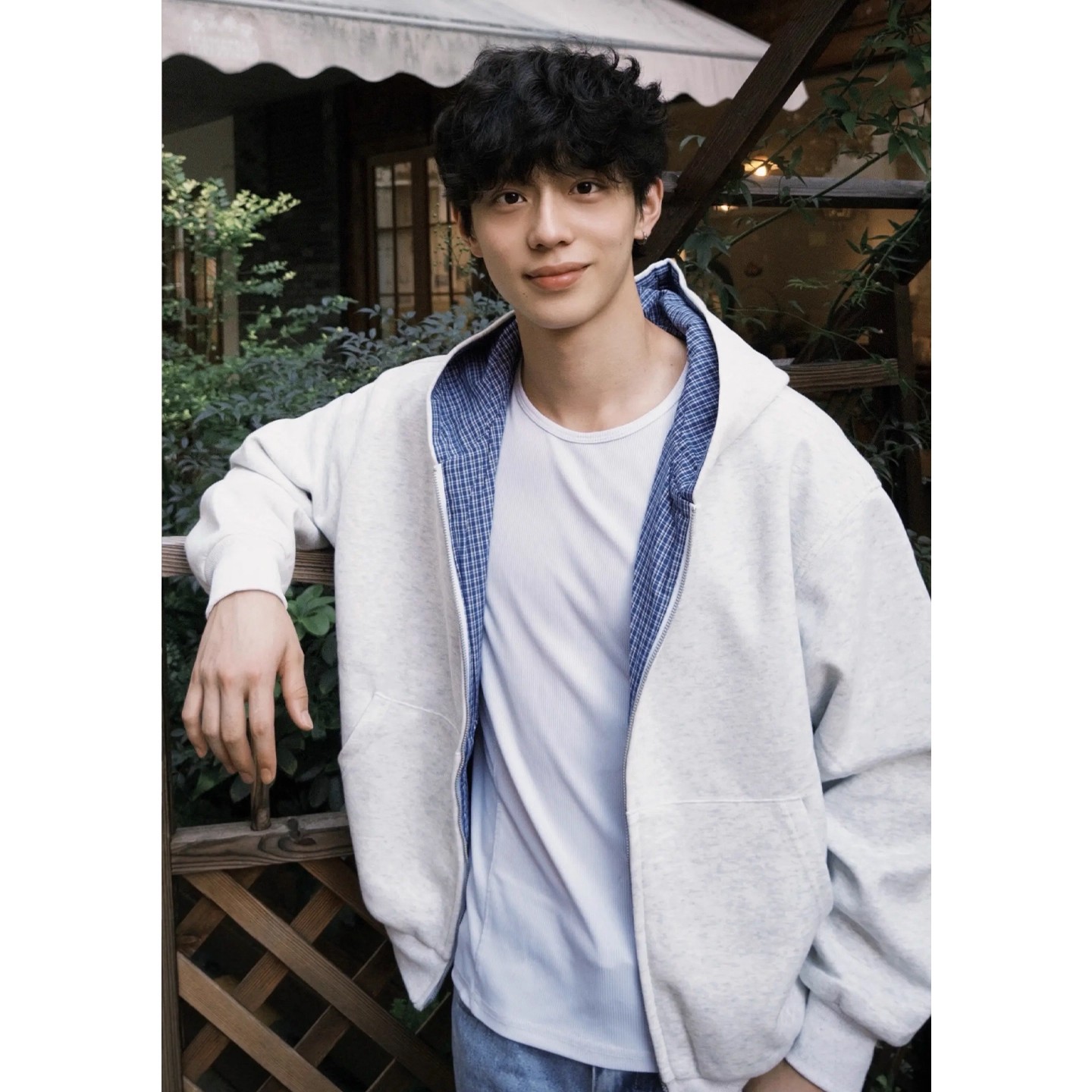 Sweat-shirt réversible à carreaux américains, cardigan zippé pour homme, veste à capuche, coupe ajustée, veste courte et ample._voghion.com