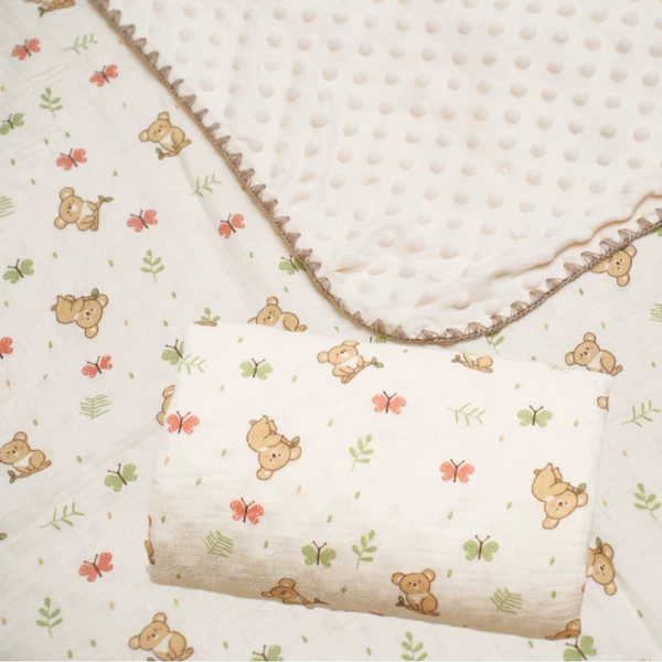 Koala flowers (hook edge beanie blanket)
