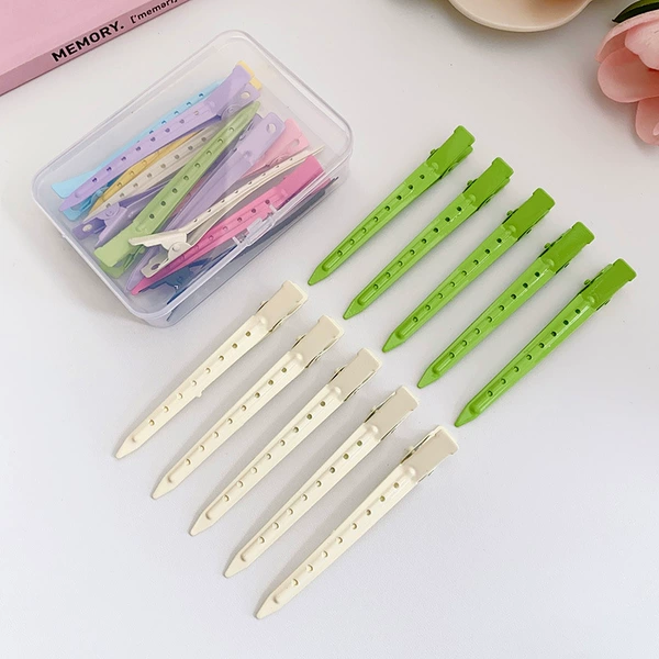 41#sharp mouth clip (green+white) ten [box]