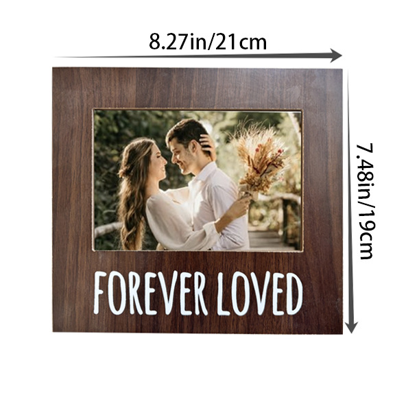 Spot marco de fotos de madera amor bobinado marco de fotos colgante marco de pared de fotos familiares de madera MDF decoración de marco de fotos
