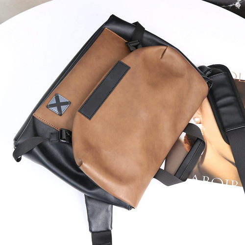 New fashion crossbody bag for men large capacity leather men's bag casual simple shoulder bag trendy shoulder bag