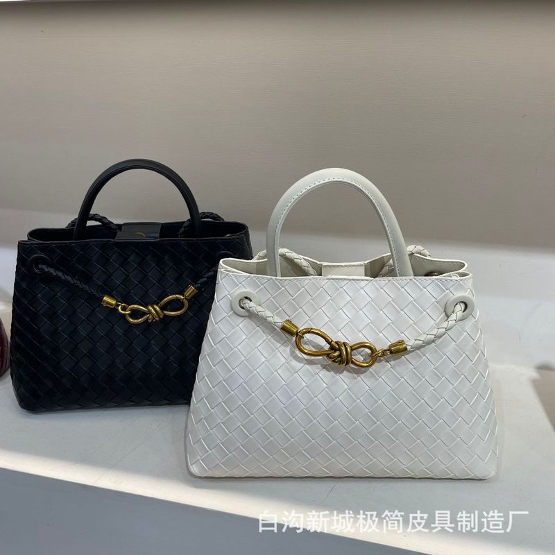秋冬新款手提包大容量托特包美拉德棕色编织包复古时尚单肩斜挎包|undefined
