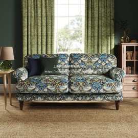 美式复古田园法式花色布艺三人客厅小户型直排可拆洗碎花组合沙发