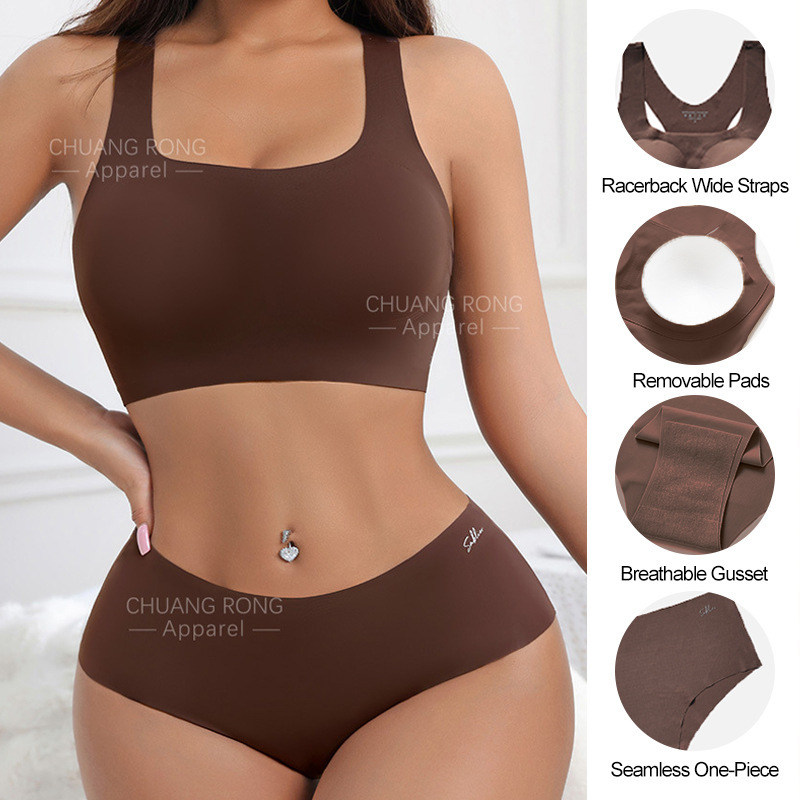 Foreign Trade Lightweight Sports Bra Set for Women, Seamless Letter-Printed Push-Up Racerback Bra, Large Bust Minimizing Underwear Foreign Trade Lightweight Sports Bra Set for Women, Seamless Letter-Printed Push-Up Racerback Bra, Large Bust Minimizing Underwear