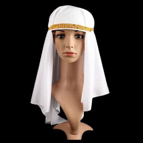 Halloween props cosplay Arab hat Super Mario hat Jasmine princess hair tie Middle East Dubai headscarf chiffon
