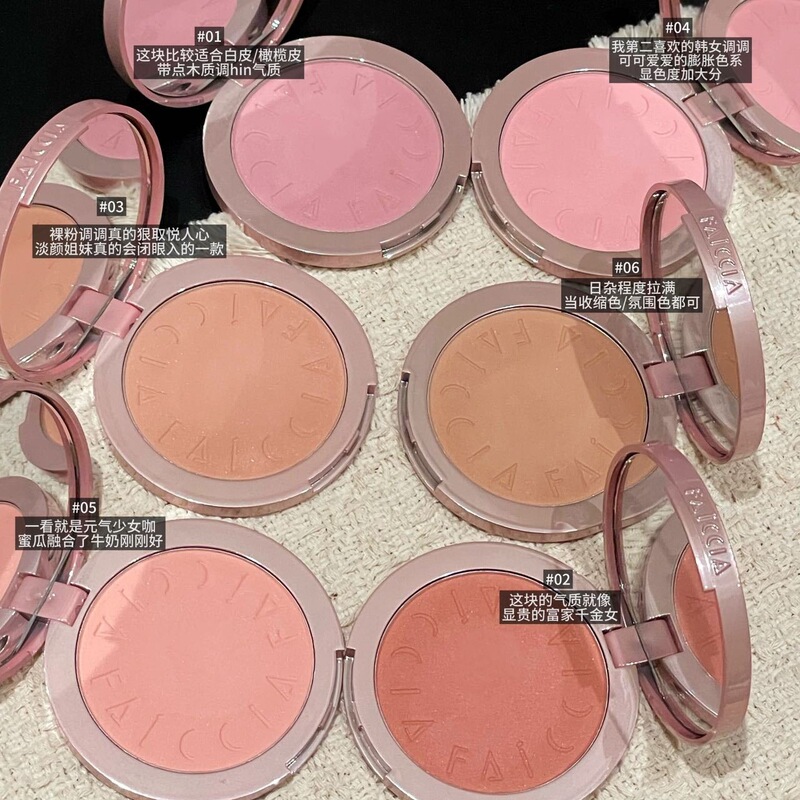 Faiccia Single-Color Blush Makeup Artist's Special Expansion and Contraction Color Matte Dark Blush Palette Cross-Border Cosmetics