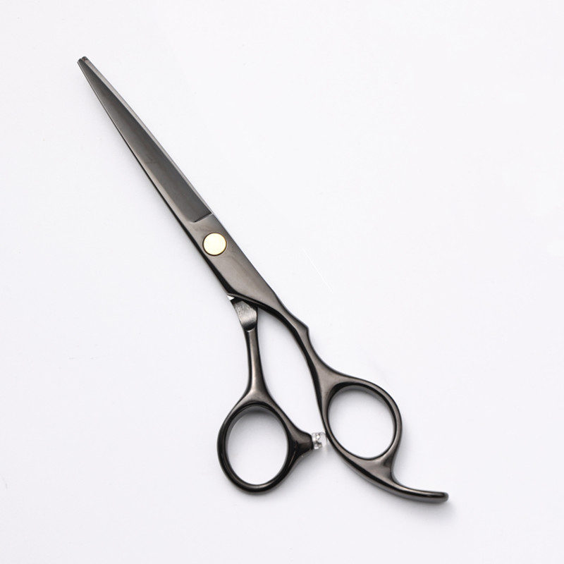 Forbici da parrucchiere per tagliare la frangia, forbici dritte per sfoltire, colorate e nere, forbici a vite diamantate rosse, per rifinire la frangia._voghion.com