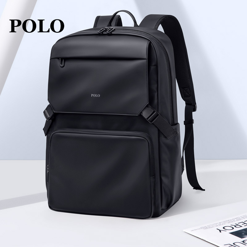 POLO men's large-capacity backpack, travel backpack, school bag, 16-inch laptop bag, business travel bag