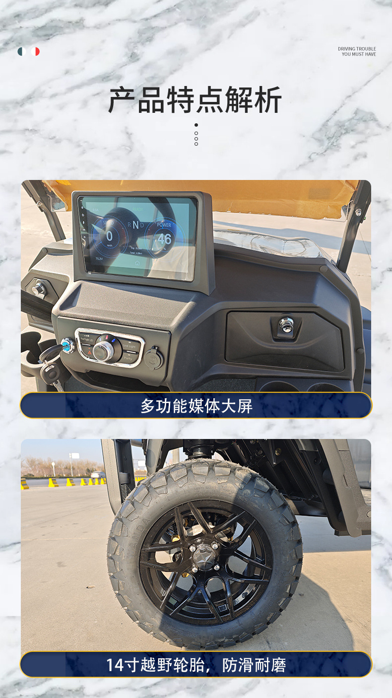 Electric Golf Cart 6 Seats Golf Cart Factory Direct Sales Can Be Customized New Electric Golf Cart