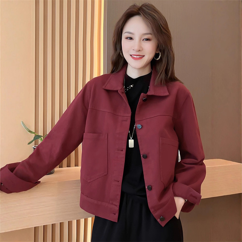 Short Loose Thin Denim Jacket for Women, New Stylish Petite Casual High-End Jacket for Spring and Autumn