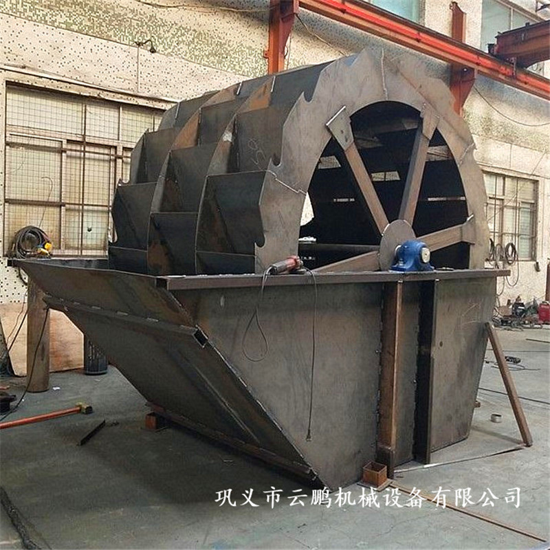 黄泥土轮式洗砂机 砂石生产线轮斗洗砂机 选矿双排洗砂机