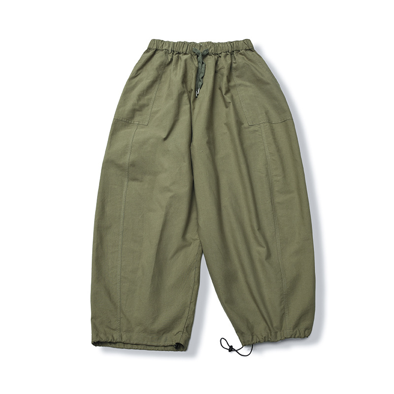 Autumn solid color retro trousers