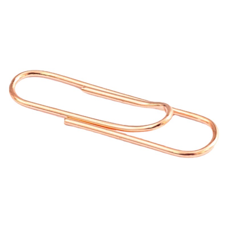 Clips de papel color oro rosa, clips de papel para marcapáginas, clips pequeños, bonitos y creativos, clips de papel metálicos con forma de palma de floristería, con forma de corazón.