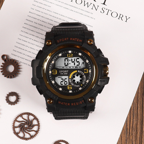 Junior and high school students' youth electronic watch—unisex design, perfect for outdoor sports, with shatter-resistant, water-resistant features and a luminous night alarm function.