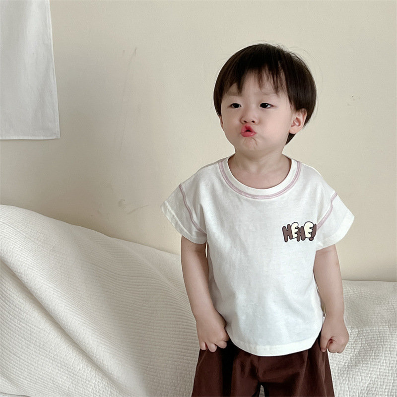Ropa de verano para bebés delgados, camisetas de manga corta para niños, pantalones a prueba de mosquitos, ropa de verano para niños coreanos, ropa de verano para bebés