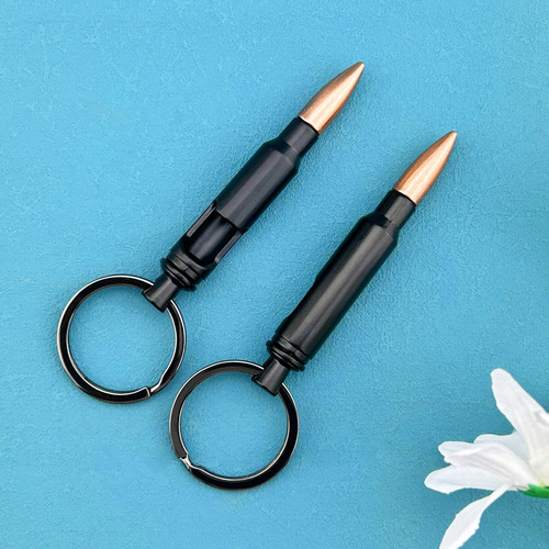 Creative bullet bottle opener customized trendy men's keychain bullet shell car key pendant event gift customization