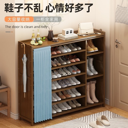Door entry shoe cabinet, household doorway economical entrance cabinet, minimalist dustproof shoe rack, cream style large capacity storage