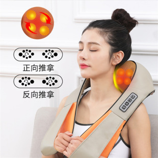 Factory wholesale cervical vertebra massager back massage shawl kneading car home hot compress neck, shoulder and waist massager