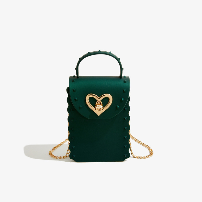 Femmes Mini Pvc Couleur Unie Vêtement De Rue Carré Boucle Magnétique Sac D'épaule display picture 1