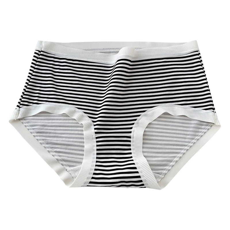 Модальное нижнее белье больших размеров, женское толстое мм200 кг, японские полосатые трусы в горошек, антибактериальные хлопковые трусы со средней талией и шаговым швом
