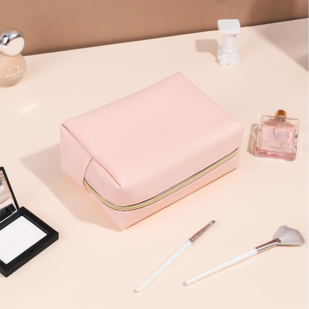 Bolso cosmético octogonal para mujer, un paquete de lavado de PU portátil de viaje, bolsa de almacenamiento impermeable simple de gran capacidad