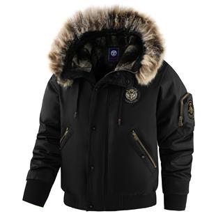 Winter New Men's Korean Style Fur Collar Plus Velvet Cotton Jacket Men's Casual Fashion Trendy Jacket Men's Cross-Border