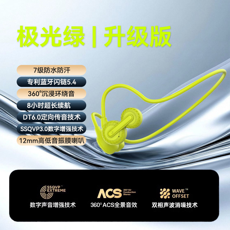 国境を越えた新しい製品骨伝導ワイヤレス Bluetooth ヘッドセット耳掛けスポーツランニングとサイクリング長いバッテリー寿命防水低遅延|undefined