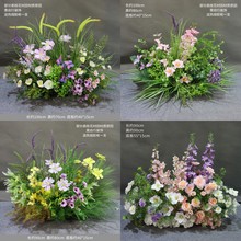 森系婚慶婚禮裝飾地排花藝角花掛花盆花絹花路引花球交車儀式布置